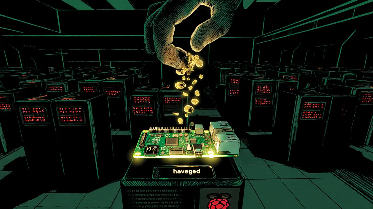 Un serveur Linux avec une faible entropie recevant des particules dorées d&#039;une solution appelée &#039;haveged&#039;.