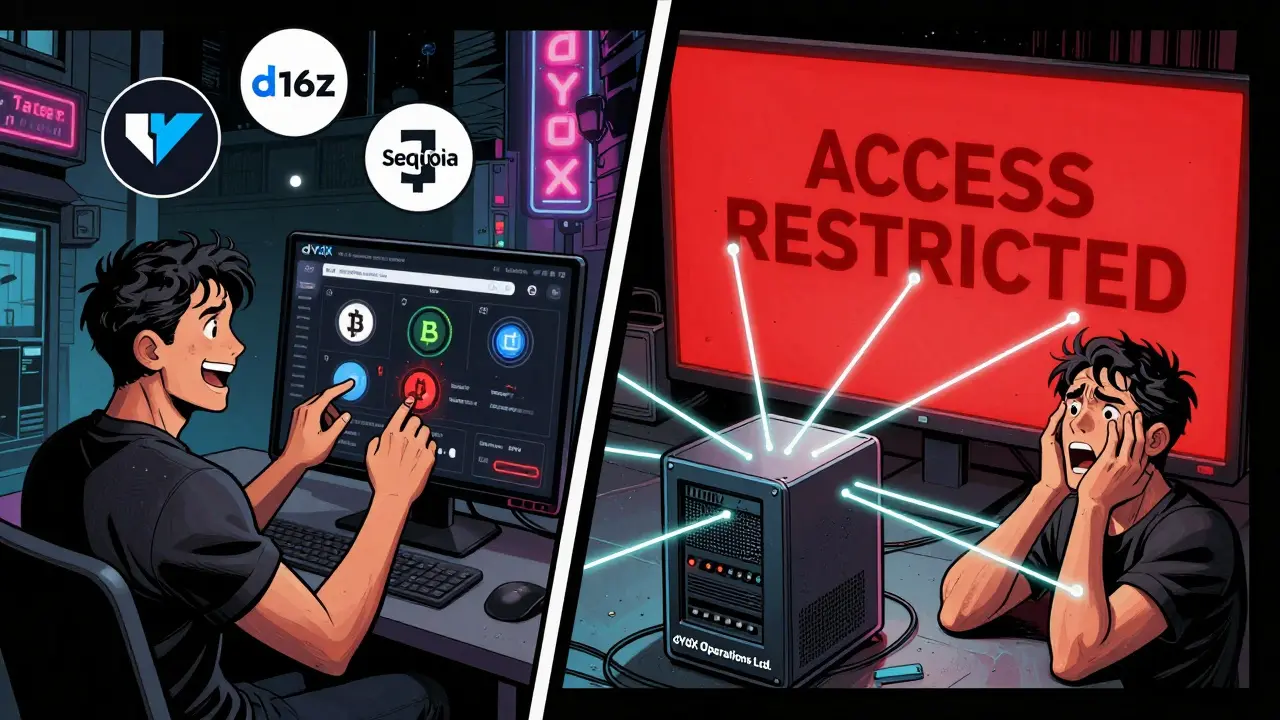 Comparaison en deux parties : trading libre à gauche, accès bloqué à droite avec des lignes de surveillance reliant le portefeuille à un serveur central.