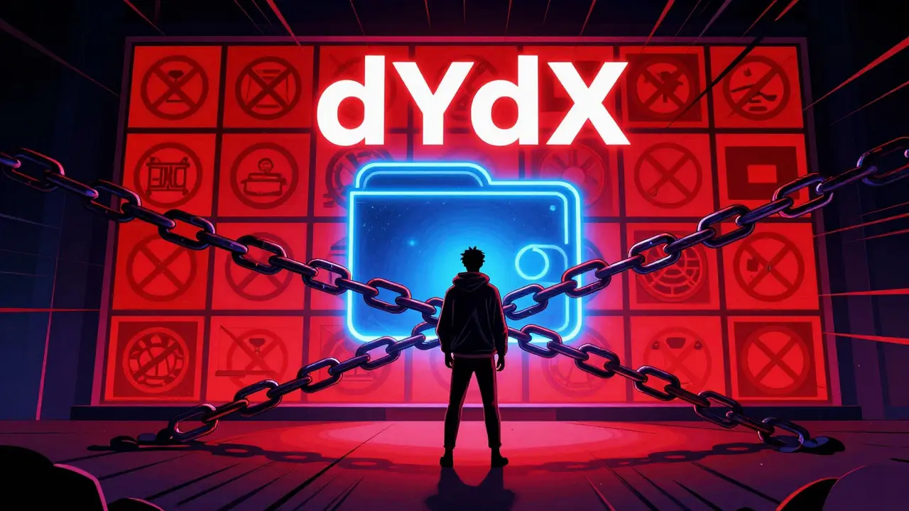 dYdX restreint des pays malgré son statut d'échange décentralisé