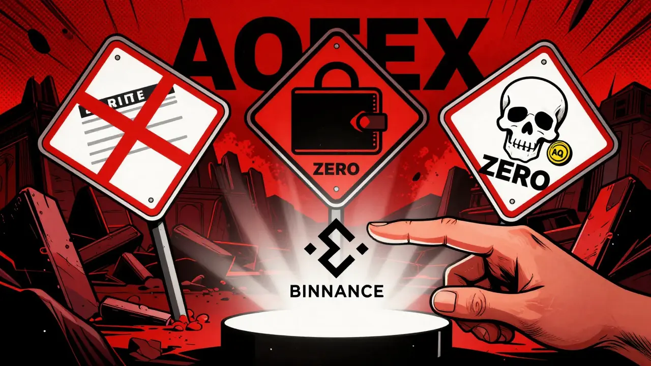 Trois avertissements flottants contre un fond sombre, avec un échange sécurisé qui émerge dans la lumière.