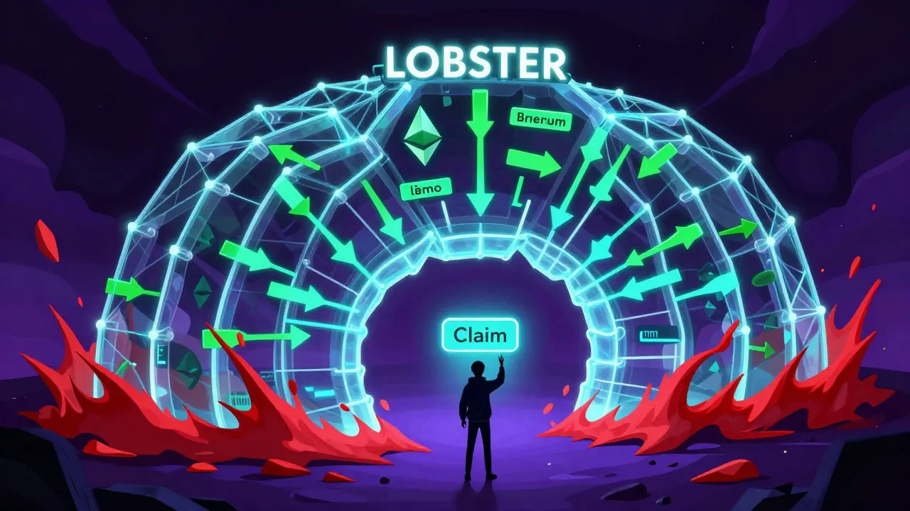 L'algorithme LOBSTER fonctionne comme une arborescence lumineuse sur la blockchain Ethereum, évitant les pertes de slippage.