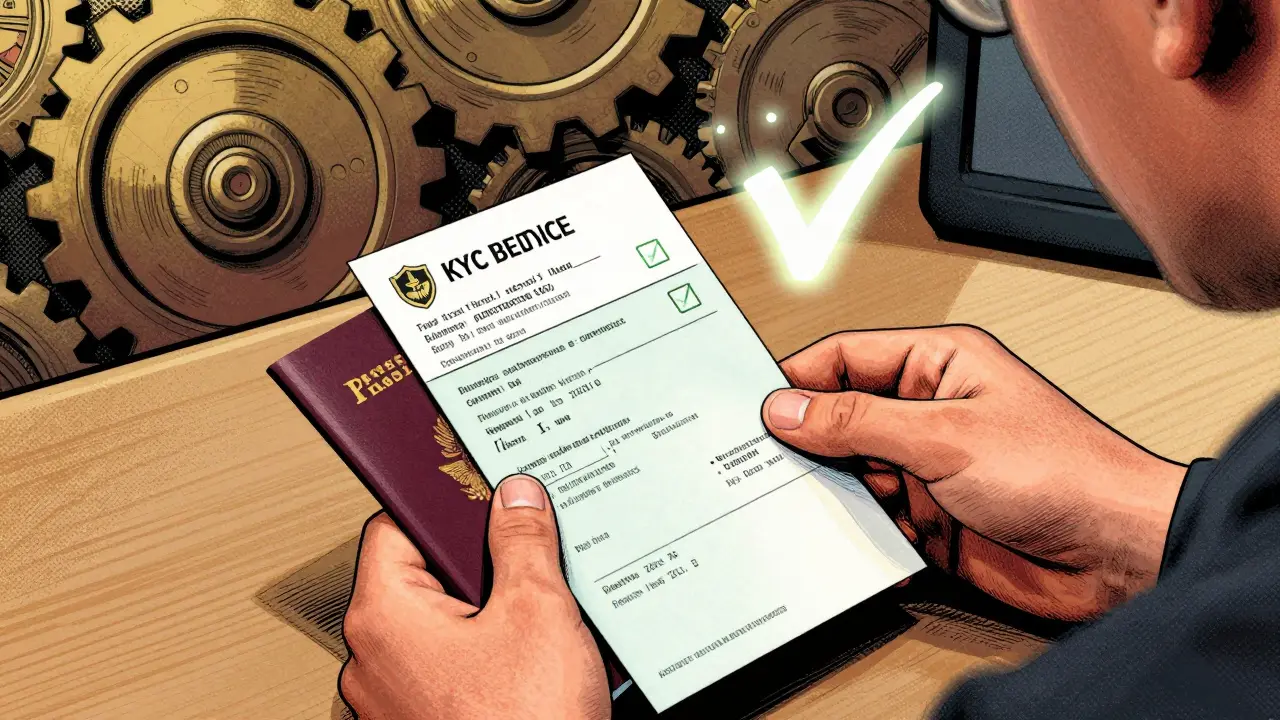 Documents d'identité pour la vérification KYC avec validation.