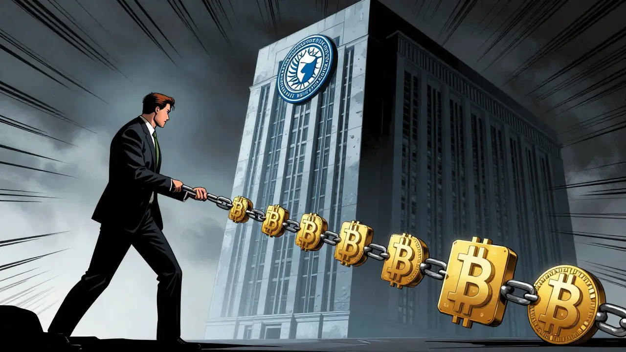 Confrontation symbolique entre un leader politique et l'institution du FMI.