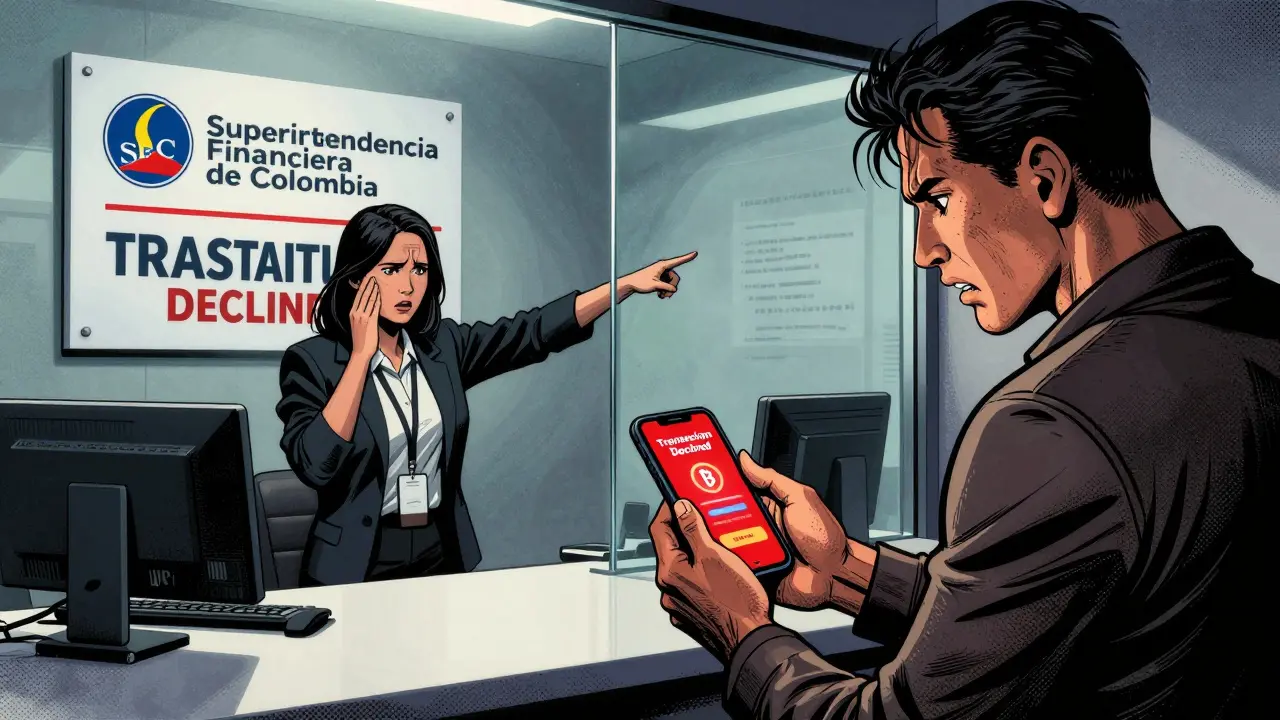 Interdiction bancaire des cryptos en Colombie : cadre réglementaire et alternatives