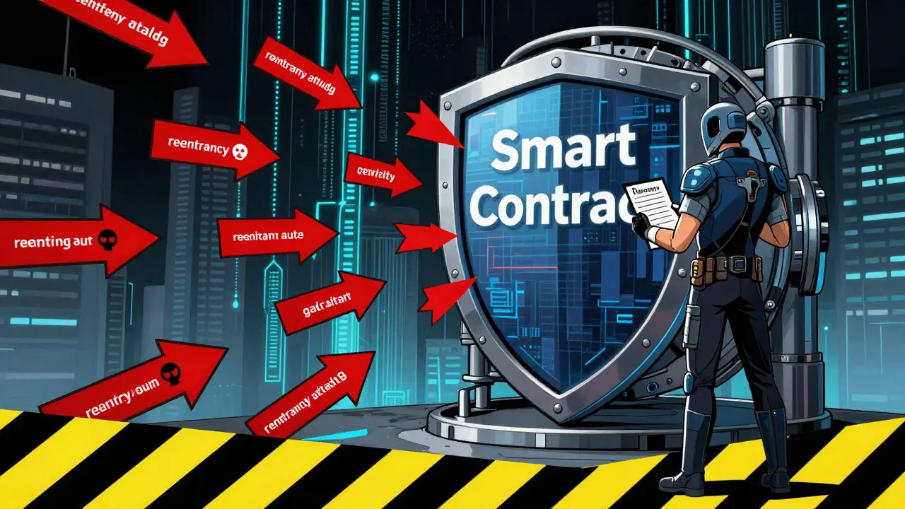Bouclier protégeant un contrat intelligent contre les attaques