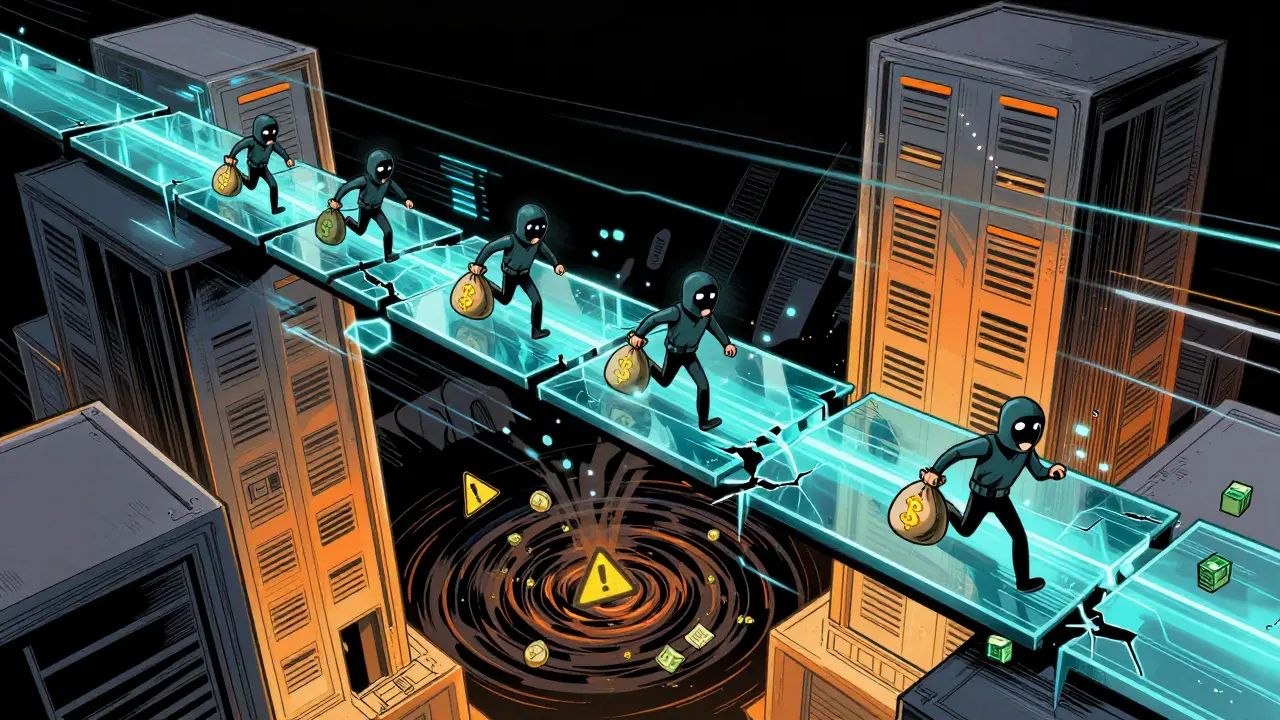 Ponts blockchain vulnérables pillés par des pirates dans le style BD