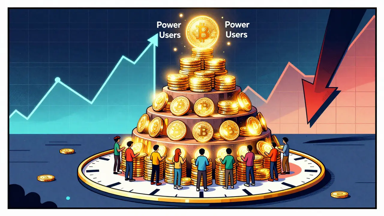 Pyramide de jetons hiérarchisée illustrant le vesting et la rétention
