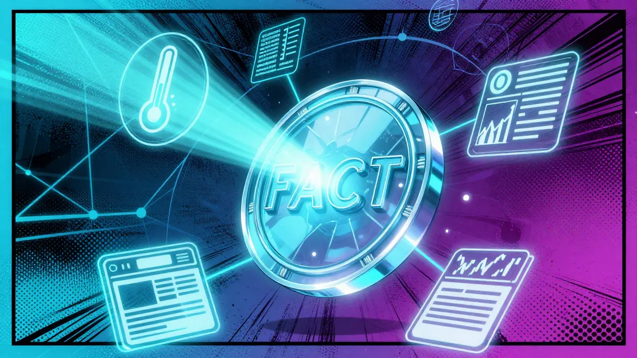 Token FACT numérique validé par plusieurs sources de données holographiques