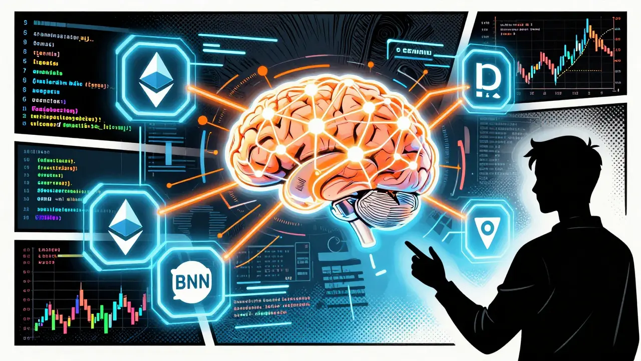 Art BD : Agent IA AURA analysant la chaîne de blocs