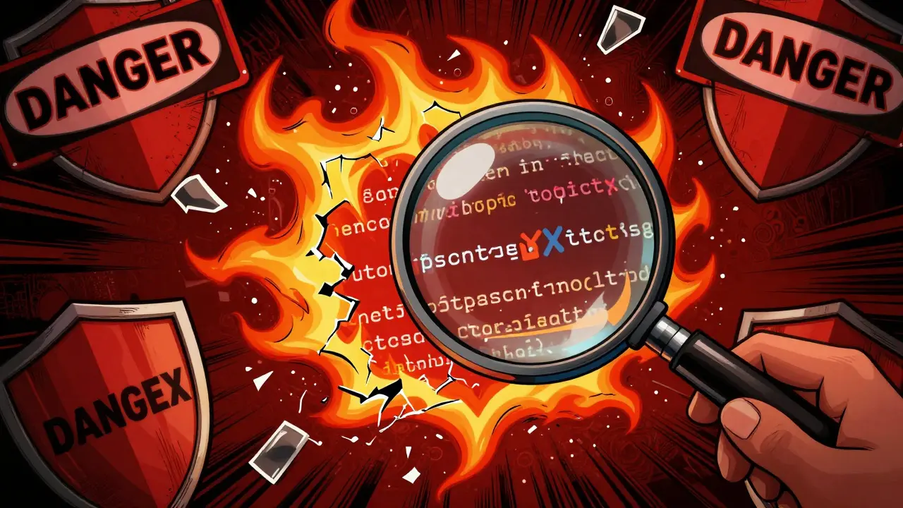 Code du contrat intelligent qui se brise, symbolisant le risque sans audit