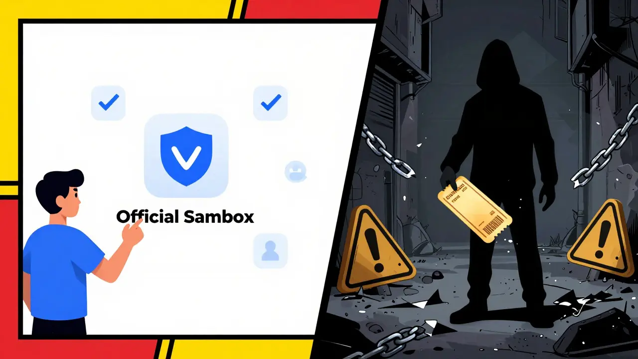 Comparaison visuelle entre airdrop officiel et arnaque