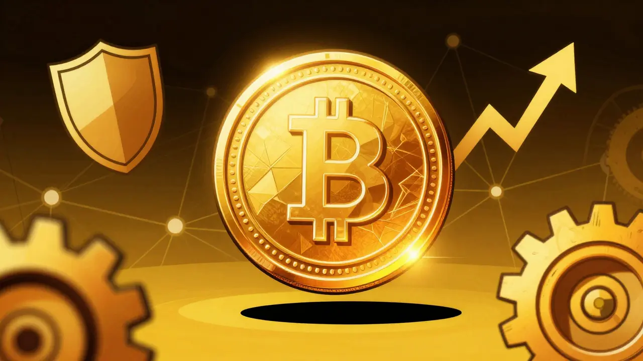 Jeton LAYER lumineux entouré d'icônes utilitaires et de réseaux blockchain