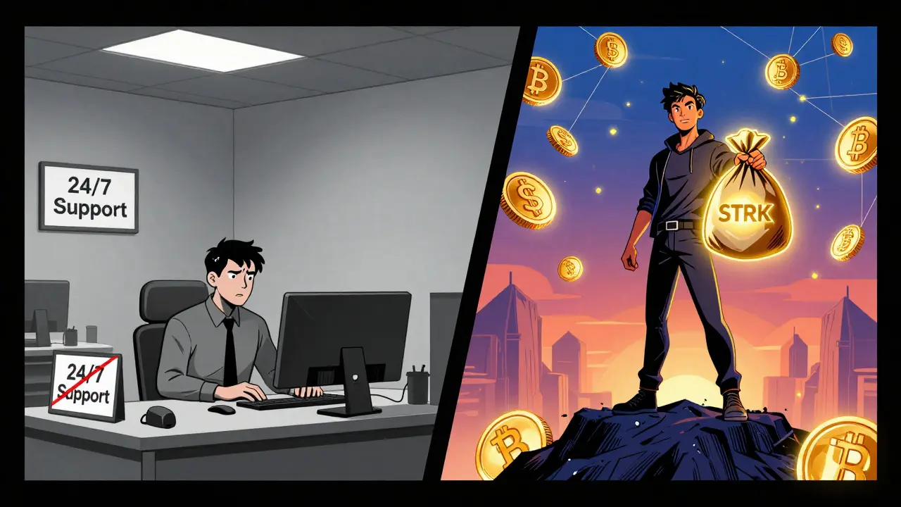 Contraste entre échange centralisé gris et trading décentralisé vibrant avec des jetons