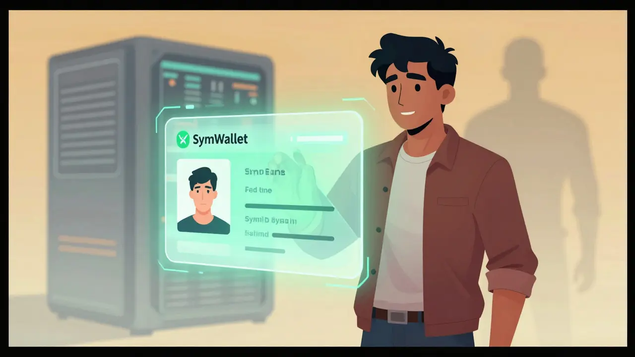 Utilisateur contrôlant son identité numérique via une interface holographique sécurisée