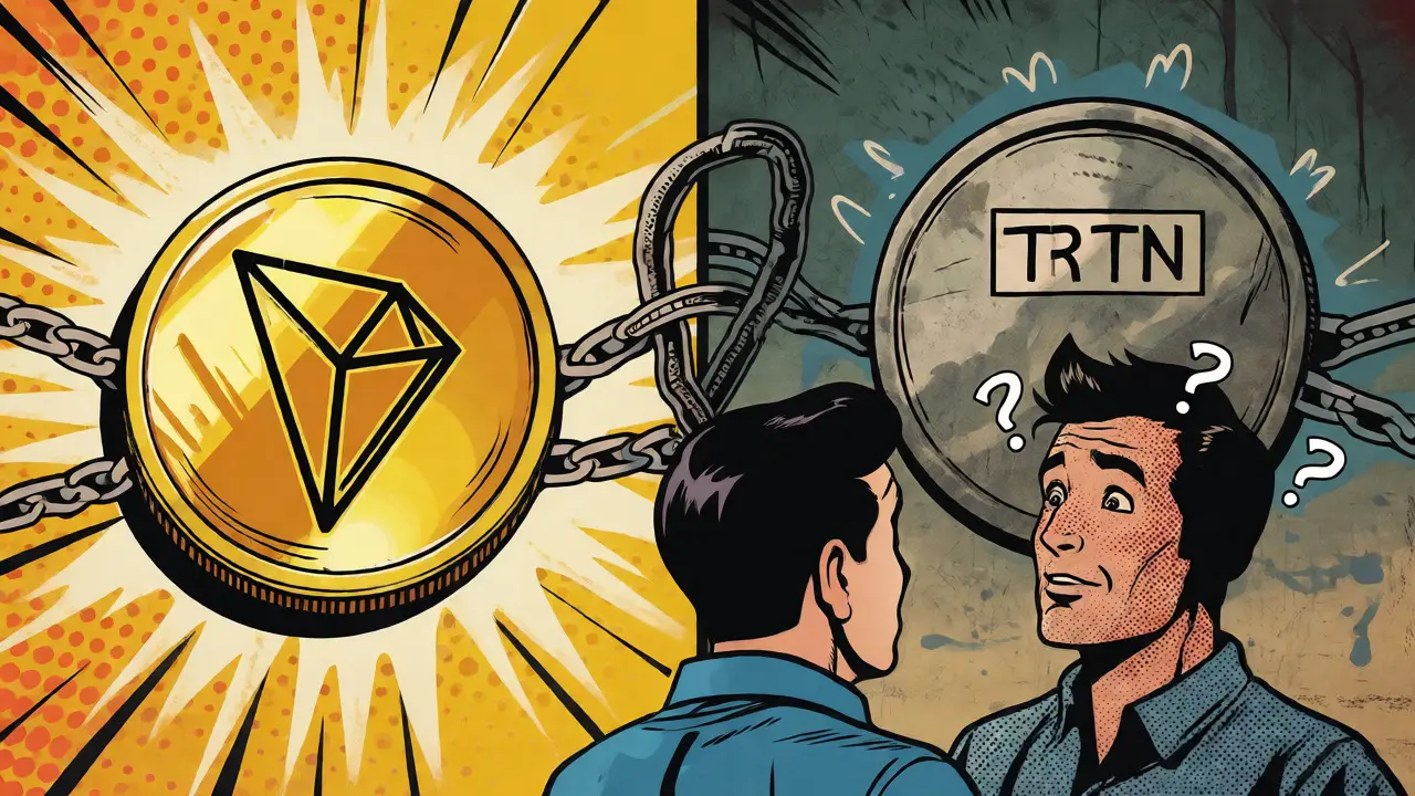 Art BD montrant la confusion entre le jeton BTT de ByTrade et celui de BitTorrent.